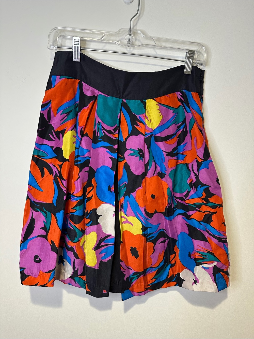 anthropologie lil floral silk skirt size 4